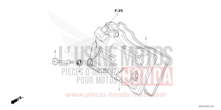 COUVERCLE DE CULASSE de NC750X "Méca" GRAND PRIX RED (R380) 2021